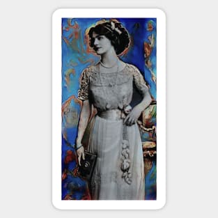 Edwardian woman Sticker